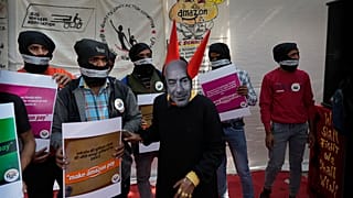 Protesta de los trabajadores de Amazon en la India