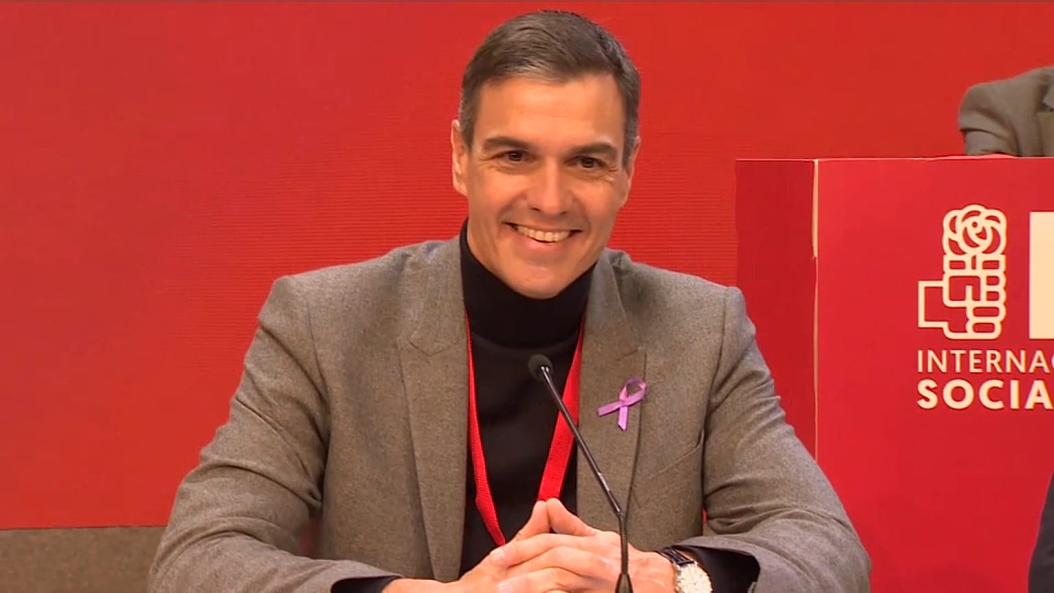 presidente del Gobierno de España, Pedro Sánchez, en el XXVI Congreso de la Internacional Socialista celebrado en Madrid.