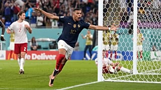 Kylian Mbappé auteur d'un doublé face au Danemark, samedi 26 novembre 2022.
