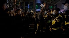 Manifestation à Shanghai contre la politique du Zéro Covid, le 27 novembre 2022