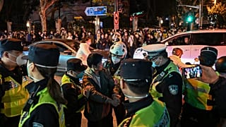 Protesto em Xangai