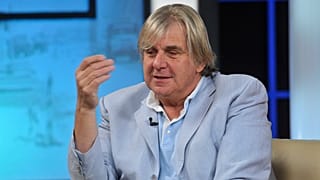 Csapó Gábor olimpiai bajnok vizilabdázó, edző a Hogy volt!? című tv-műsor felvételén, az MTVA Kunigunda utcai gyártóbázisának 7-es stúdiójában.