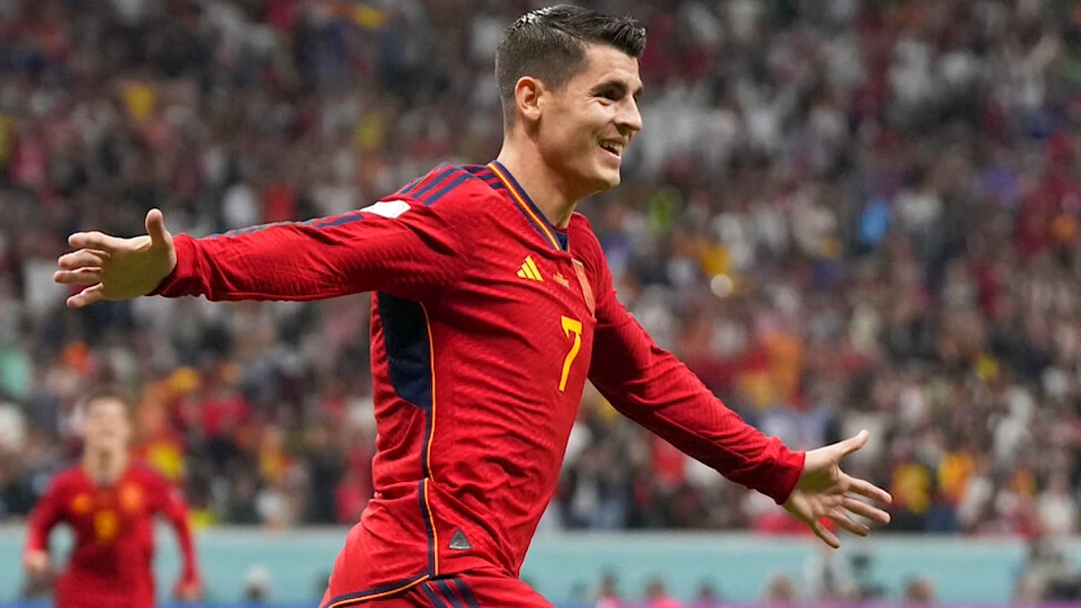 Álvaro Morata celebra su gol contra Alemania