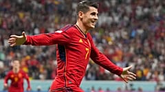 Álvaro Morata celebra su gol contra Alemania