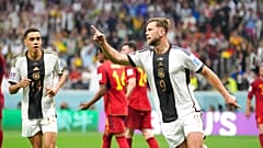 Niclas Füllkrug beim Spiel gegen Spanien in Katar