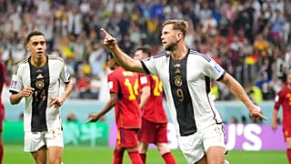 Niclas Füllkrug beim Spiel gegen Spanien in Katar