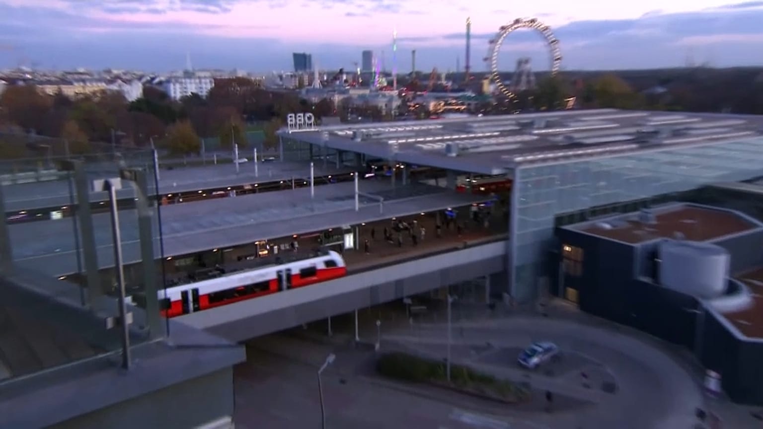 Bahnhof in Wien in Österreich