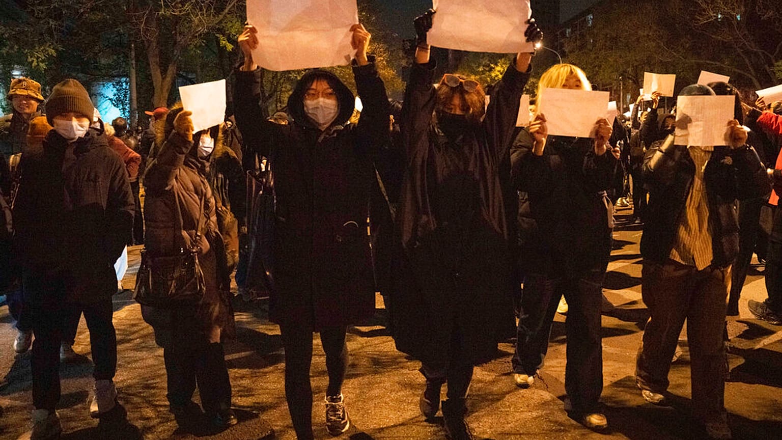 Demonstration in Peking, 27.11.2022 