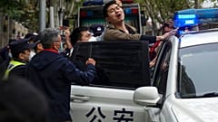 Eine Festnahme in Schanghai am gestrigen Sonntag