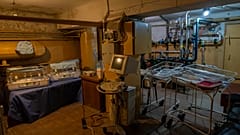 Im Keller eines Krankenhauses in Kiew bereitet man sich auf einen Umzug vor.