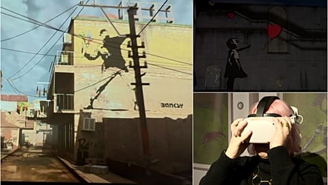 Unauthorised virtual exhibit brings street artist Banksy's works to life in an Italian church.