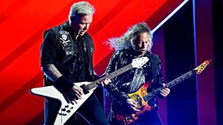 Metalica grup üyelerinden James Hetfield ve Kirk Hammett