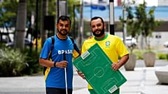 Carlos Junior com o intérprete Hélio Fonseca