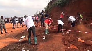 Rescue teams working to find bodies of missing people in the disaster