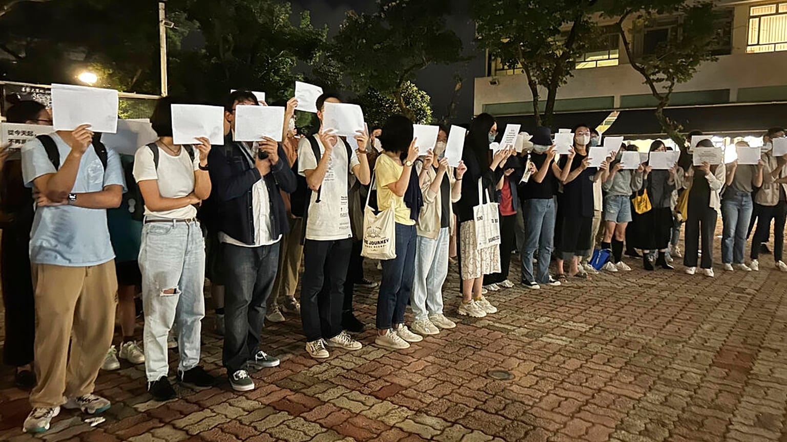 Protesta all'Università di Hong Kong. (28.11.2022)