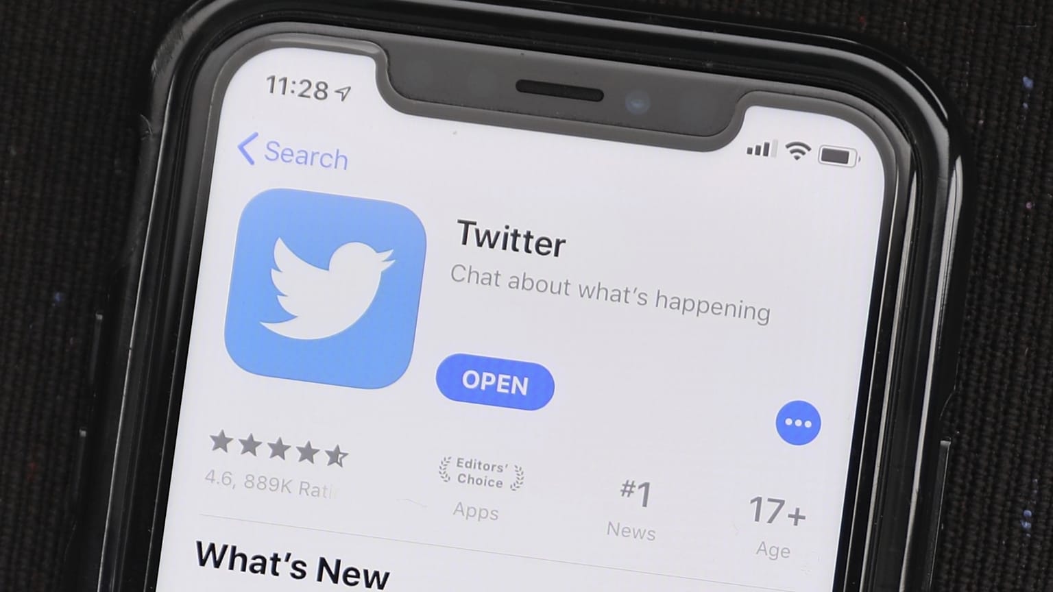 A Twitter appje az Apple App Store-jában