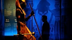 Uma das peças da exposição "Faraós Superstars", patente na Fundação Calouste Gulbenkian, em Lisboa