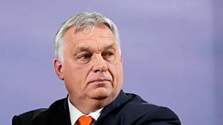 Viktor Orbán em Belgrado, na Sérvia, há duas semanas