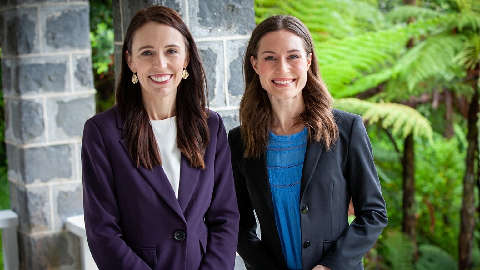 NZ Prime Minister Jacinda Ardern (left) meets Finnish Prime Minister Sanna Marin (right) in Auckland, 30 November 2022