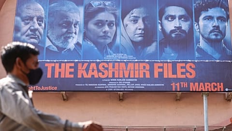 Poster of The Kashmir Files, a divisive film at the heart of the controversy surrounding Nadav Lapid's comments