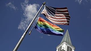 ABD bayrağı ve LGBT bayrağı