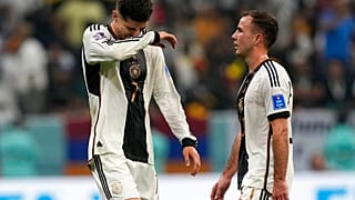 Kai Havertz (links) und Mario Goetze nach dem Spiel gegen Costa Rica, 1. Dezember 2022