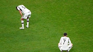 Niclas Fuellkrug y Kai Havertz tras el partido de fútbol del grupo E de la Copa del Mundo entre Costa Rica y Alemania el 1 de diciembre de 2022.