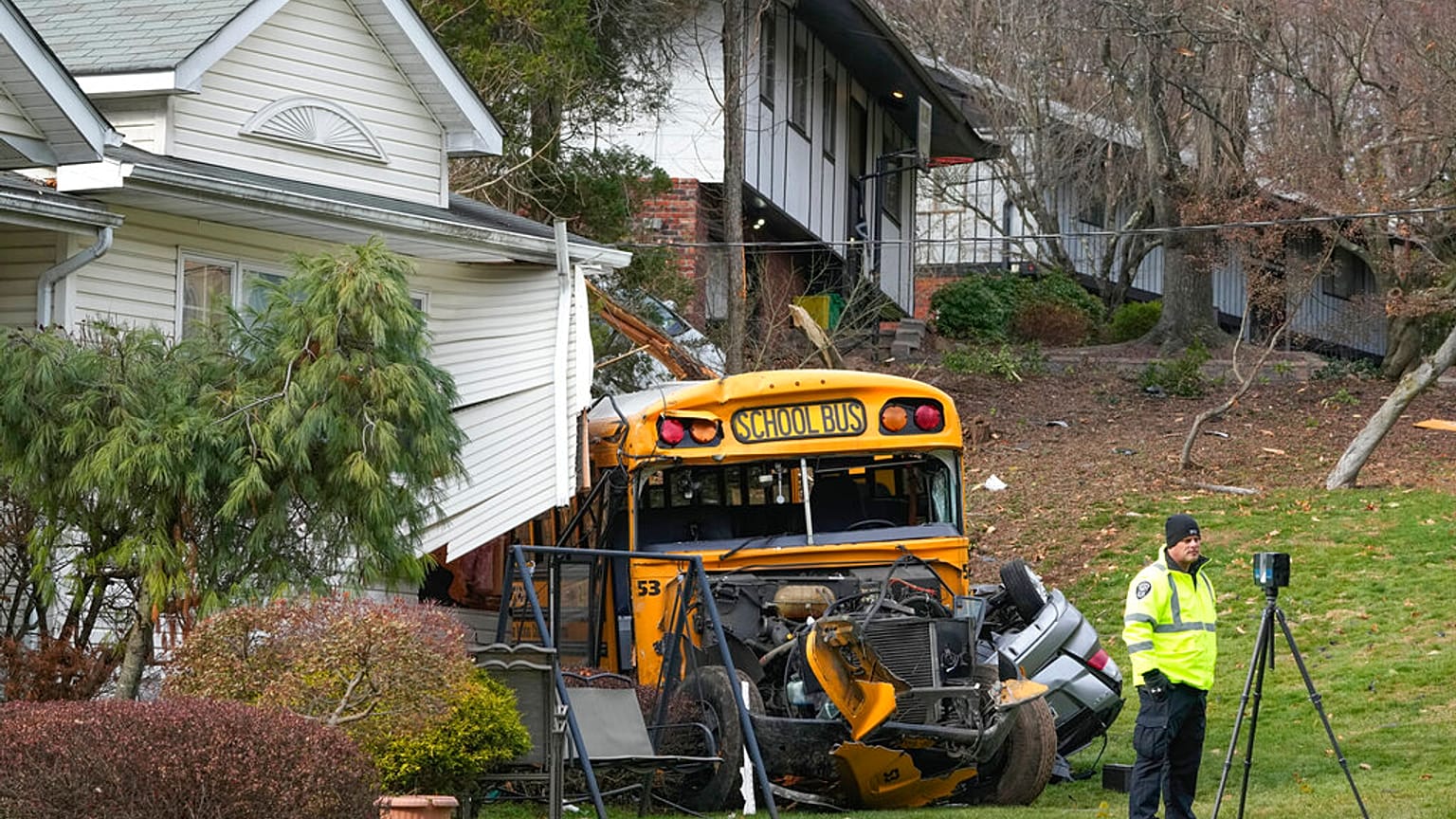 El bus escolar accidentado