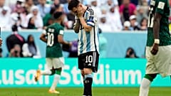 ميسي خلال مباراة منتخب بلاده أمام السعودية 