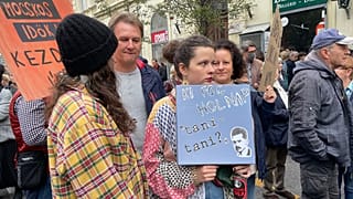 Tüntetés október 23-án Budapesten. A tanárokat támogató megmozduláson több ezren vettek részt. 