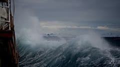 The ship was struck by a “rogue wave.”