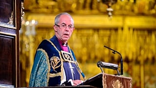 Archbishop of Canterbury Justin Welby makes an address during a National Service to mark the centenary of the Armistice at Westminster Abbey, London. 
