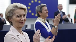Ursula von der Leyen bizottsági elnök Strasbourgban, az EP ülésén