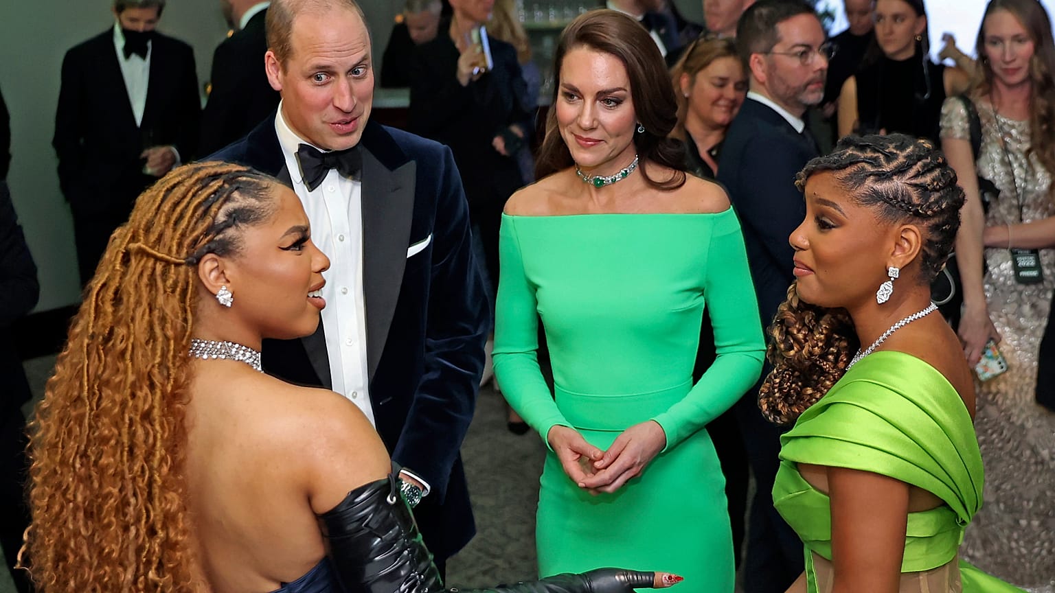 Príncipes de Gales e Chloe e Halle Bailey nos Prémios Earthshot