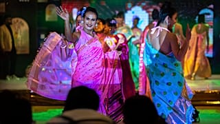 Contestants walk on the ramp for the Miss Trans Northeast 22, beauty pageant in Guwahati, 30 November 2022