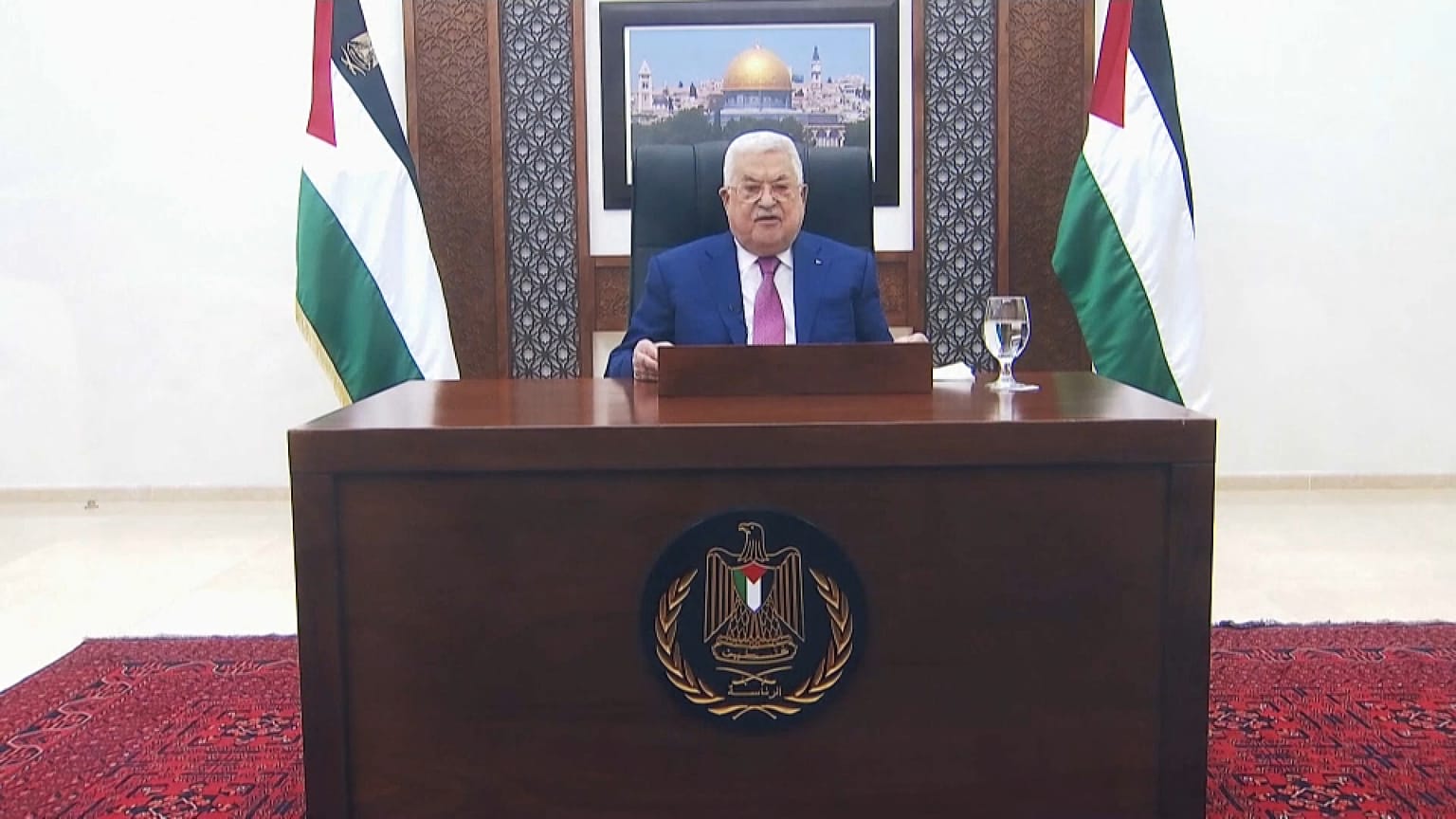 El presidente palestino Mahmoud Abbas