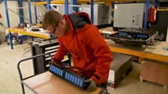 Eine E-Autobatterie