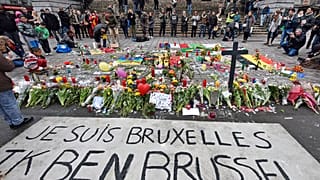Homenagem às vítimas dos ataques terroristas em Bruxelas