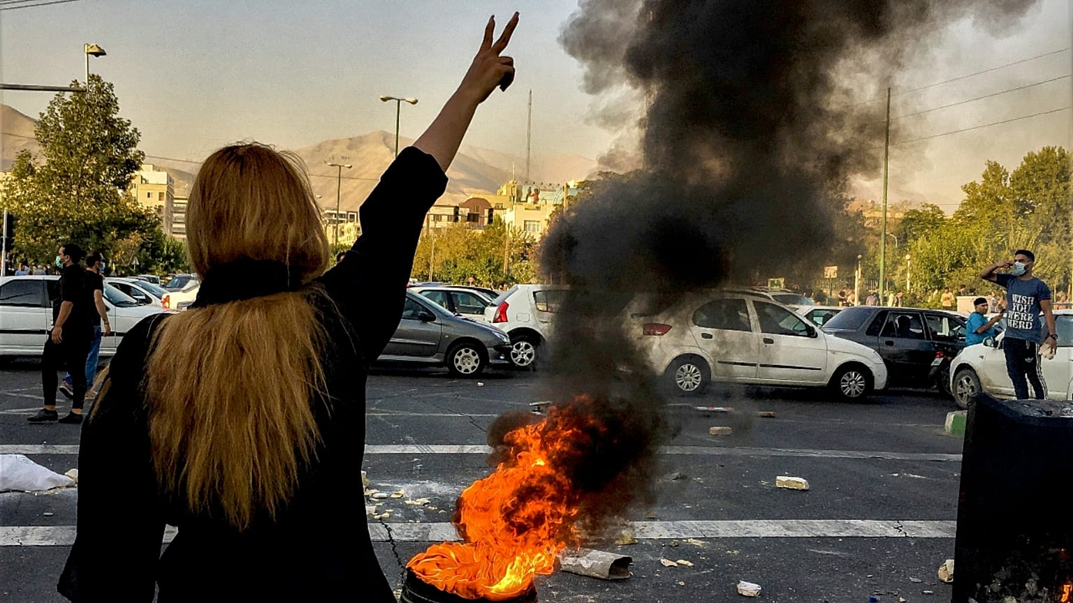 جانب من الاحتجاجات في إيران