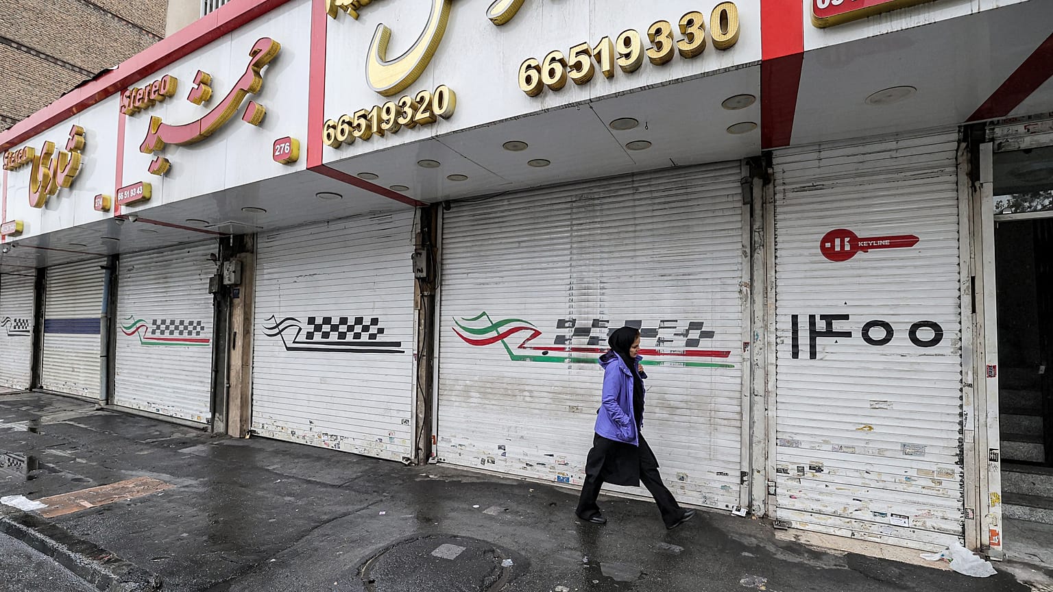 Geschlossene Geschäfte im Iran 