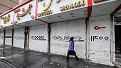 Geschlossene Geschäfte im Iran 