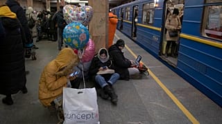 Rifugio in metropolitana. (Kiev, 5.12.2022)