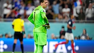 Gegen Frankreich Kilian Mbappé konnte er nichts tun: Der polnische Torwärter Wojciech Szczesny.