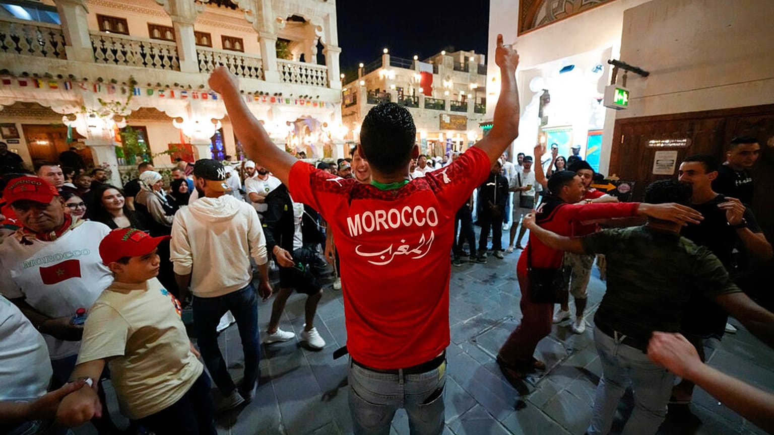 Un supporter du Maroc à Doha