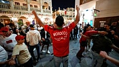Un supporter du Maroc à Doha