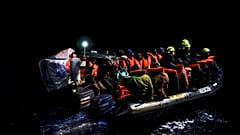 Aus dem Mittelmeer gerettete Geflüchtete