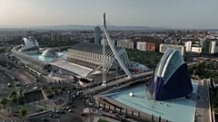 Blick auf die moderne Architektur von Valencia, 2022 