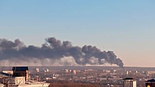 A fire that broke out at an airport in Russia’s southern Kursk region that borders Ukraine was the result of a drone attack, the Kursk regional governor said Tuesday.