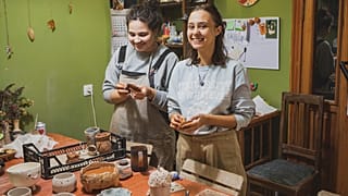 Katia and Ania keep the doors of the local ceramics studio open for children and adults in the frontline city of Mykolaiv, Ukraine