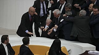 Fighting is a frequent occurrence in Turkey’s parliament.